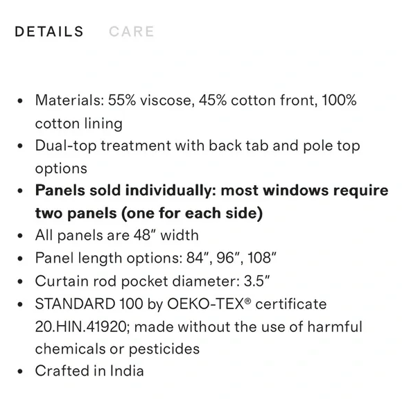 NWT/NWOT QUINCE Set Of 2 48x84 Cotton Velvet Curtains Ivory 7824 - Picture 2 of 10